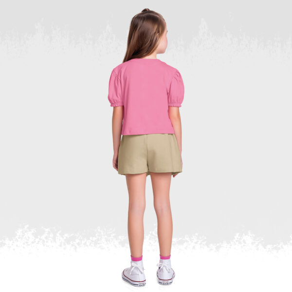 Conjunto Stitch Rosa + Short Saia Bege - Image 4