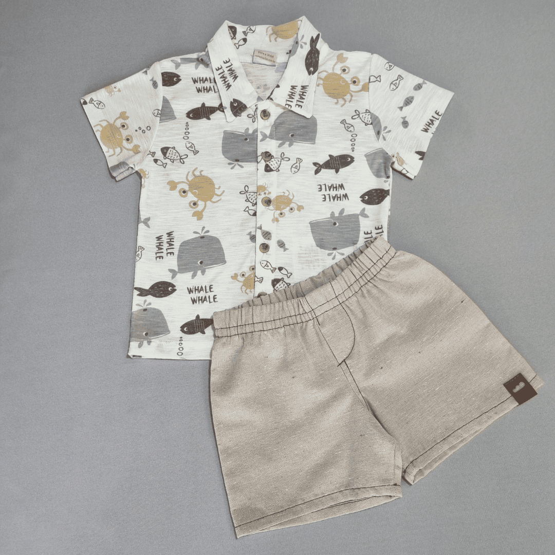 Conjunto Marinho Estiloso