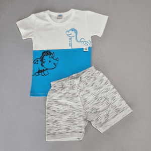 Conjunto Dino Azul e Mescla