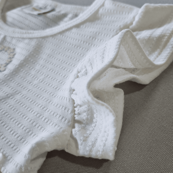 Body Bebê Off White e Rosa - Image 3