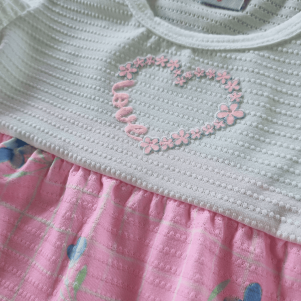 Body Bebê Off White e Rosa - Image 2