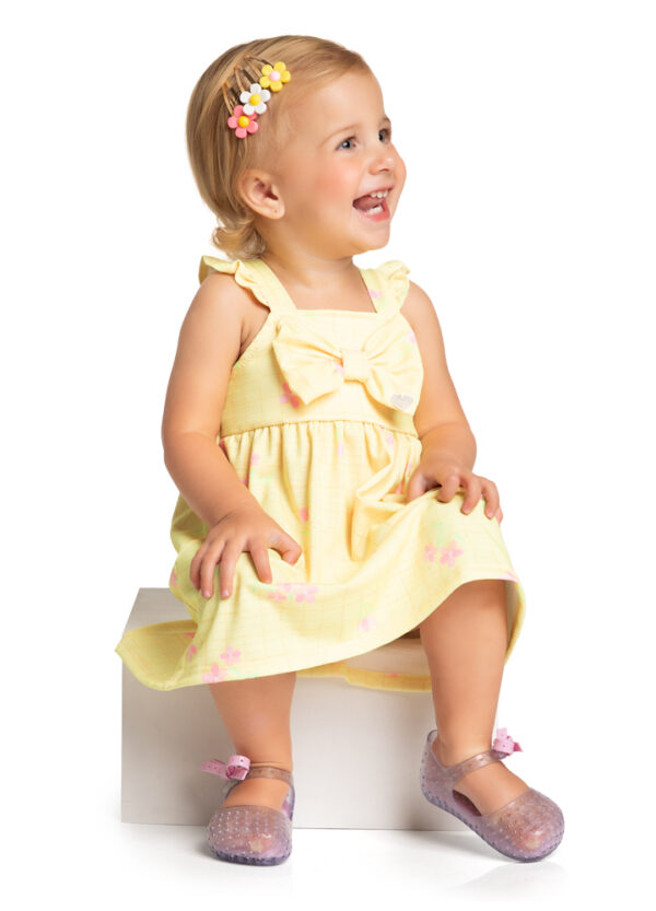 Vestido Amarelo com Laço - Image 2