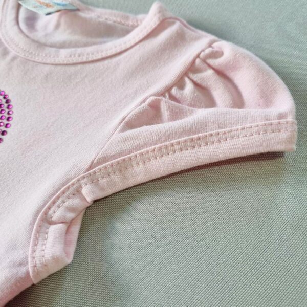 Conjunto Body Rosa + Saia Azul com Corações - Image 5