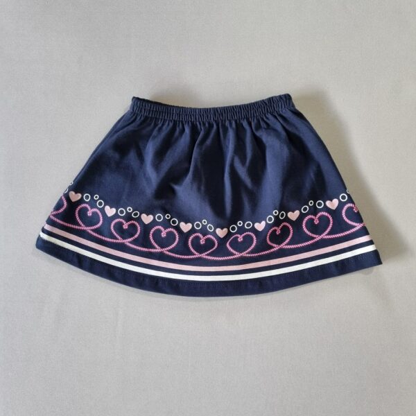 Conjunto Body Rosa + Saia Azul com Corações - Image 8