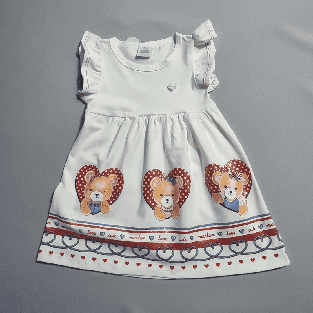 Vestidinho Estampado Ursinhos