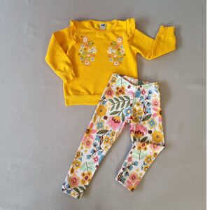 Conjunto Infantil Marlan – Amarelo Citrus com Estampa